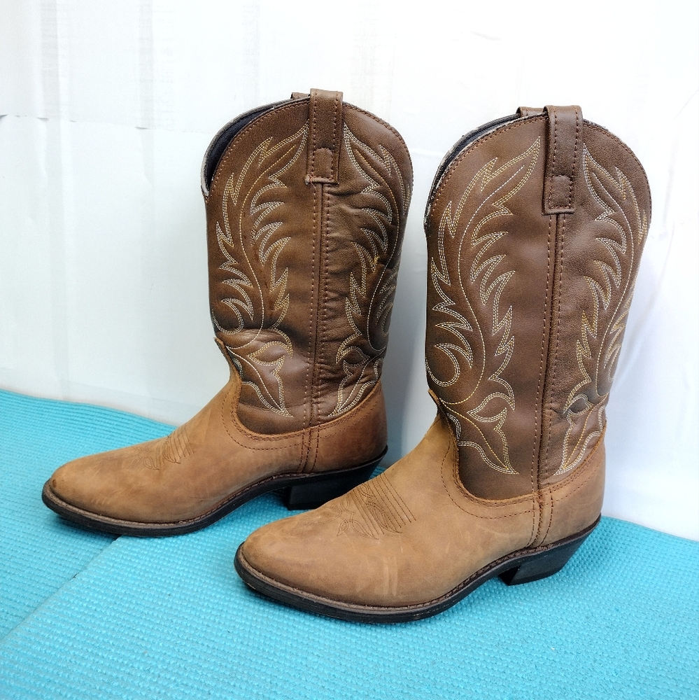 Laredo Womens Cowboy Boots Western Lea Vamp Fox Boots Size 6.5M